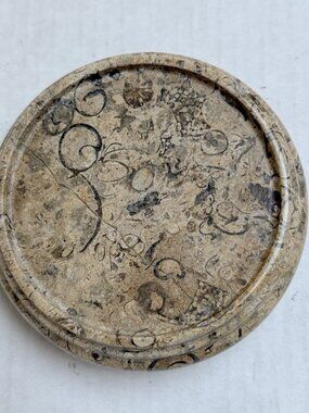 Natural Stone Round Footed Candle Vase Pot Base Holder Pakistan Vintage